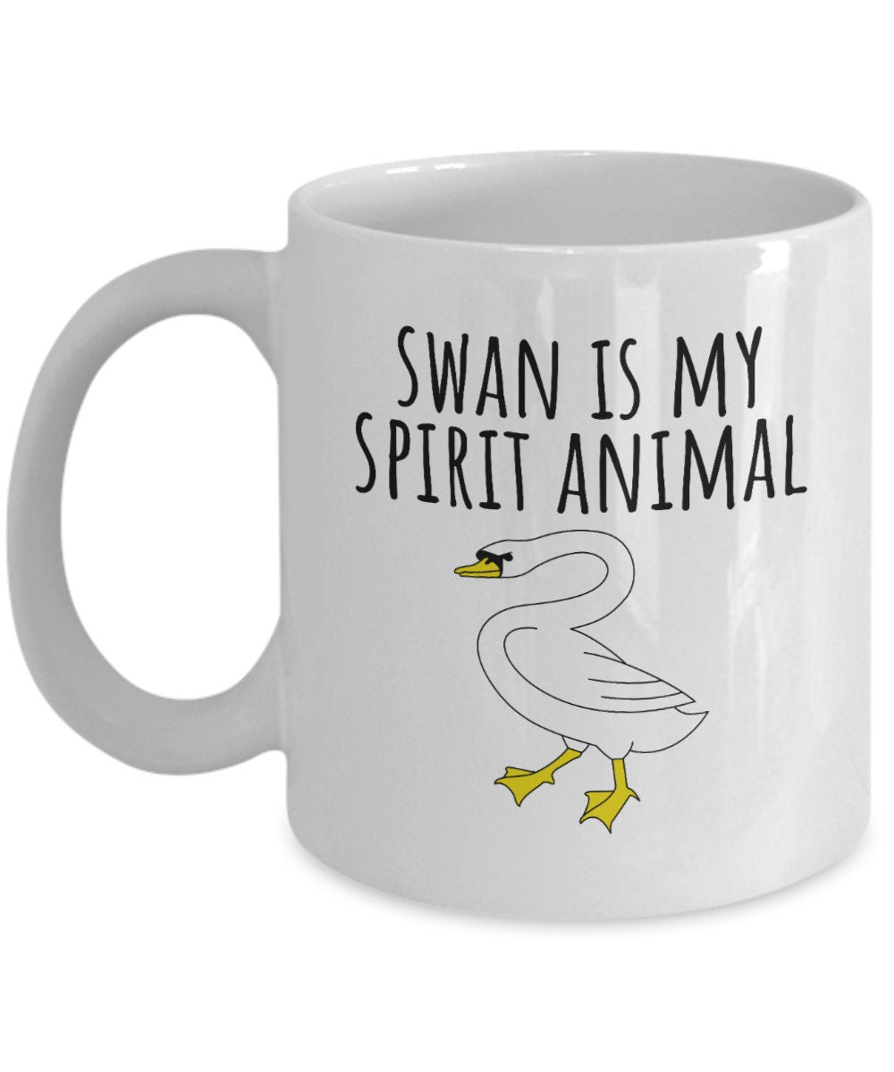Funny Swan Mug Swan Coffee Mug Cool Swan Gift Swan Lover Present Swan Is my Spirit Animal Graphic Tee – Everyday Comfort · Great Gift For Fans