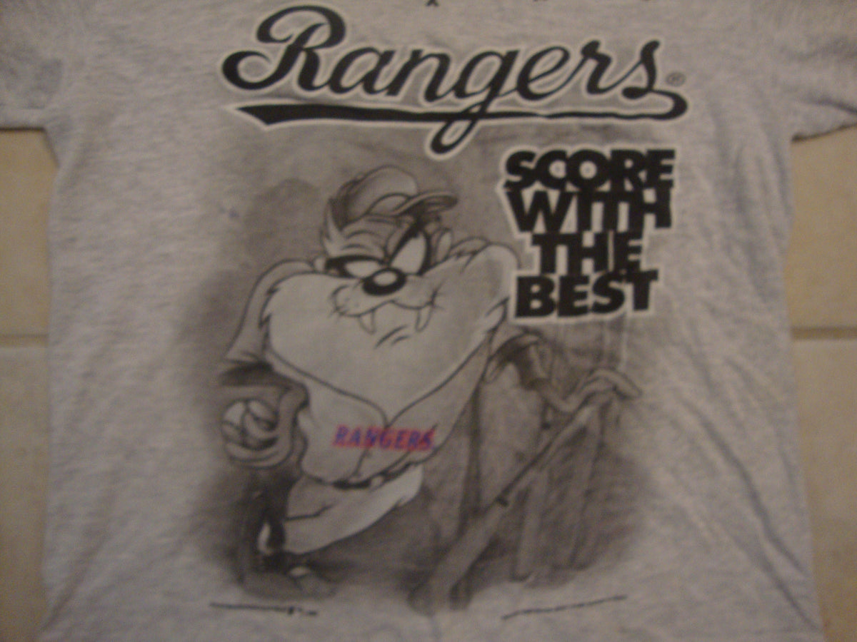 Vintage Texas Rangers Baseball Looney Tunes TAZ Tasmanian Devil 9039s 1996 T Shirt Youth Size M Graphic Tee – Cozy Vibes · Must-Have Style