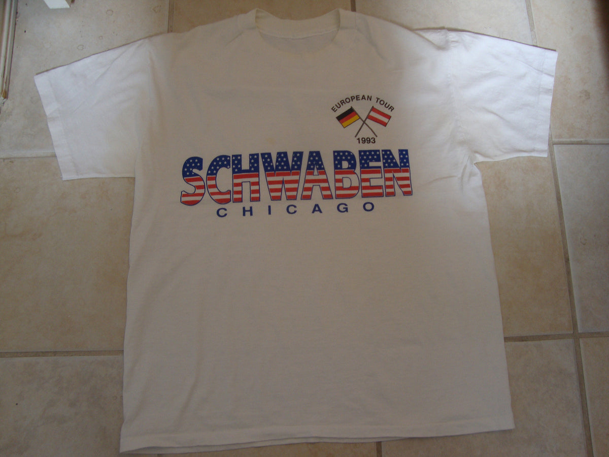 Vintage 9039s Schwaben Chicago European Tour 1993 White T Shirt Size L Graphic Tee – Feel-Good Design · Trending Graphic Apparel