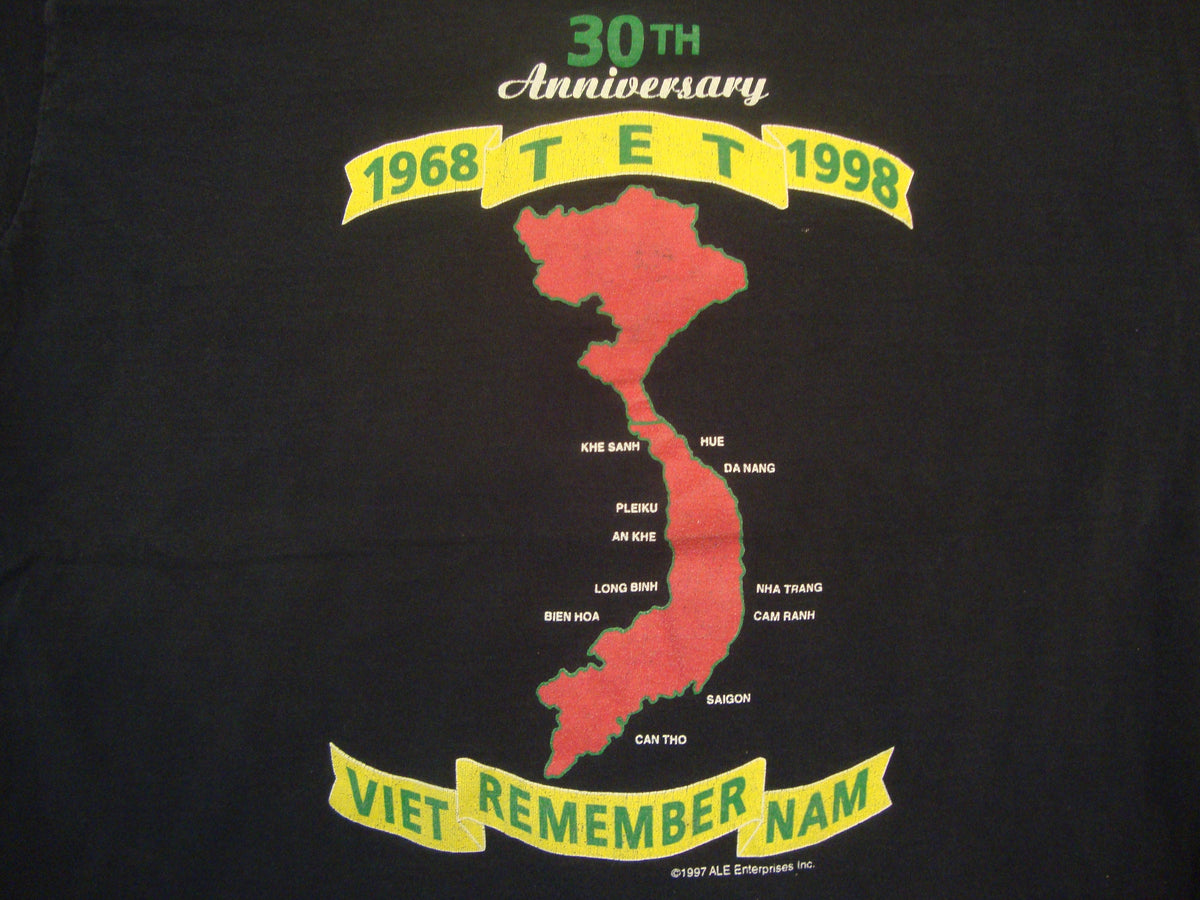 Vintage 9039s 30th Anniversary 1998 Tet Vietnam Remember Military Black T Shirt Size XL Graphic Tee – Premium Graphic · Must-Have Style