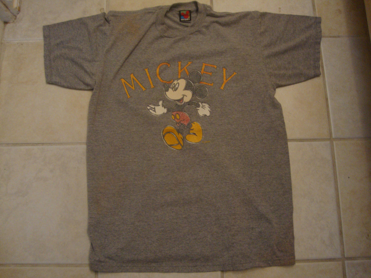 Vintage 9039s Walt Disney Mickey Mouse Gray T Shirt Size L Graphic Tee – Easygoing Wear · Trending Graphic Apparel
