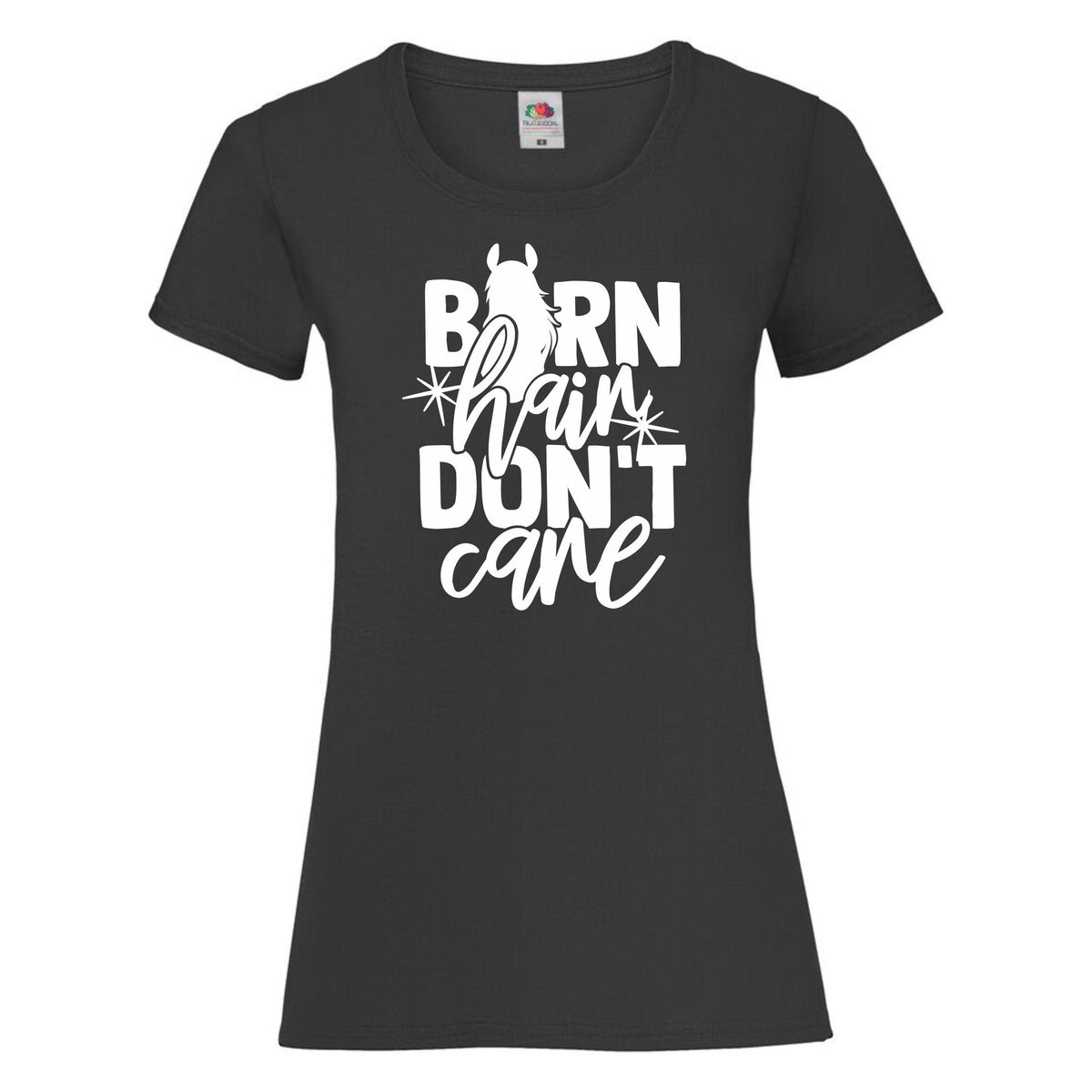 Barn Hair Dont Care Womens Ladyfit T Shirt Horse Riding Jumping Equestrian Graphic Tee – Cozy Vibes · High-Quality Print