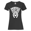 Horses Keep Me Stable Womens Ladyfit T Shirt Horse Riding Jumping Equestrian Top Graphic Tee – Easygoing Wear · Perfect For Daily Wear