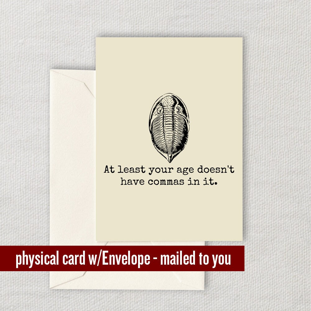 Paleontology Greeting Card Paleontologist Birthday Card Trilobite Fossil Prehistoric Card Natural History Graphic Tee – Feel-Good Design · Great Gift For Fans