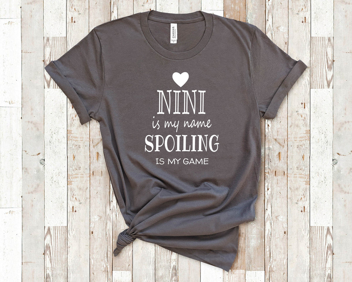 Nini Is My Name Grandma Tshirt Special Grandmother Gift Idea for Mother39s Day Birthday Christmas or Pregnancy Reveal Announcement Graphic Tee – Feel-Good Design · Great Gift For Fans