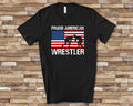 Proud American Wrestler Shirt Great Wrestler Gifts for Men or for Women Patriotic Wrestling T Shirt Wrestle Shirt Graphic Tee – Premium Graphic · High-Quality Print