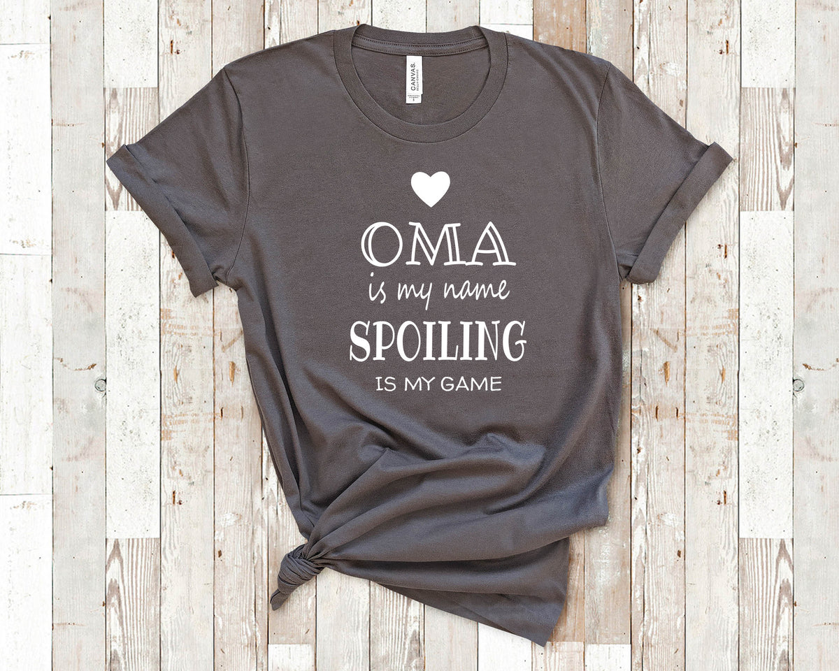 Oma Is My Name Grandma Tshirt German Flemish Grandmother Gift Idea for Mother39s Day Birthday Christmas or Pregnancy Reveal Announcement Graphic Tee – Fan Favorite · Trending Graphic Apparel