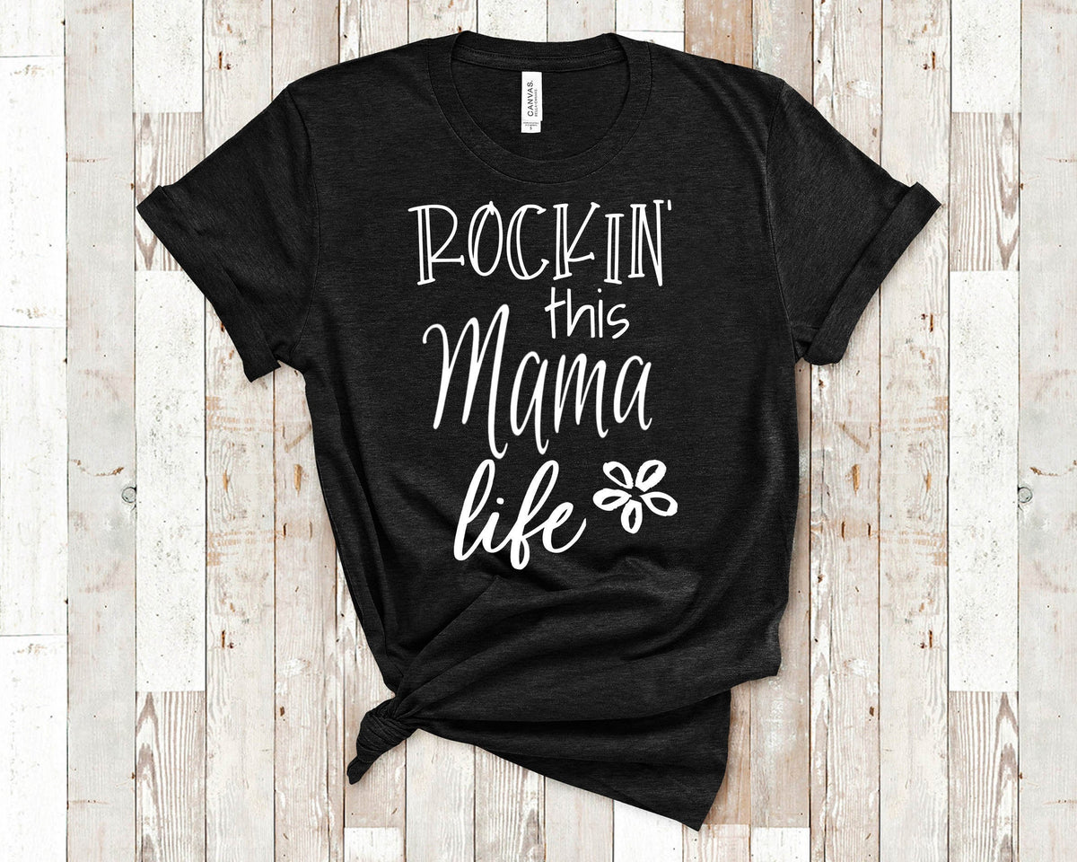 Rockin This Mama Life Tshirt Gift from Daughter Son Husband Funny Mama Shirt Mother39s Day Gifts for Mama Wife Graphic Tee – Feel-Good Design · Top Pick For Any Outfit