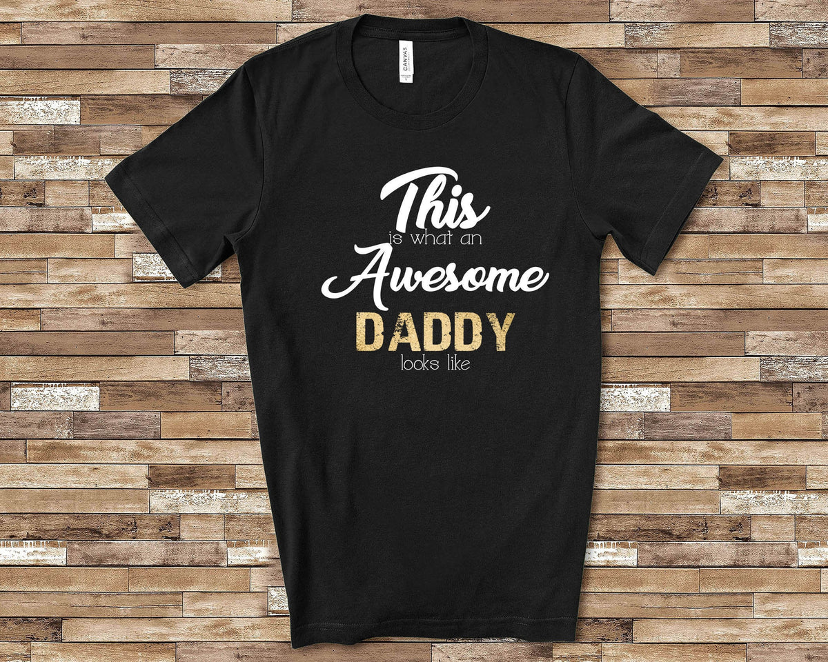 Awesome Daddy Tshirt Father Shirt Husband Present Hubby Gift Fathers Day Birthday Christmas Gifts for Daddy Tee Graphic Tee – Soft Feel · High-Quality Print