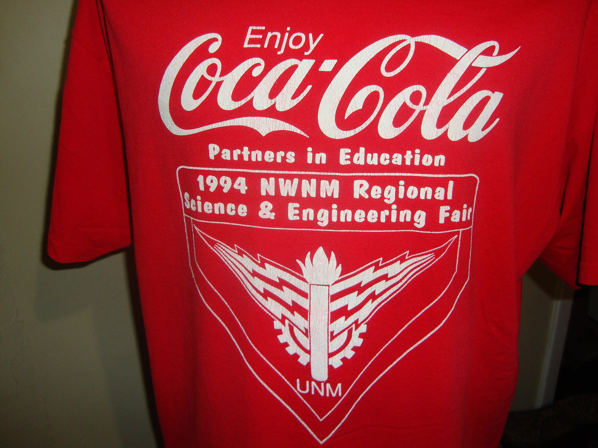 Vintage 9039s Enjoy CocaCola 1994 NWNM Regional Science Engineering Fair Red T Shirt Size XL Graphic Tee – Soft Feel · Must-Have Style