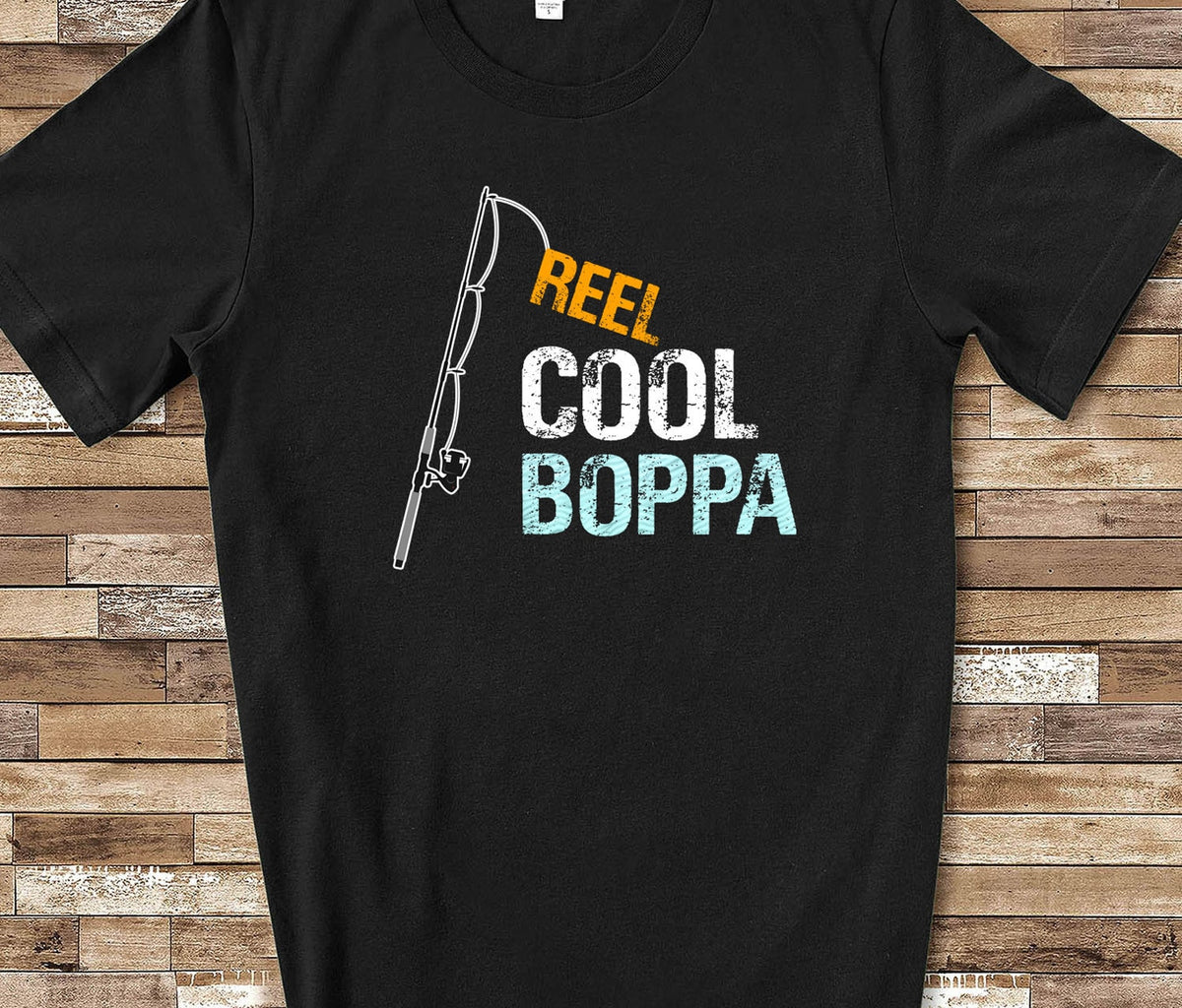 Reel Cool Boppa Shirt Tshirt Boppa Gift from Granddaughter Grandson Birthday Christmas Fathers Day Gifts for Boppa Graphic Tee – Warm & Stylish · Great Gift For Fans