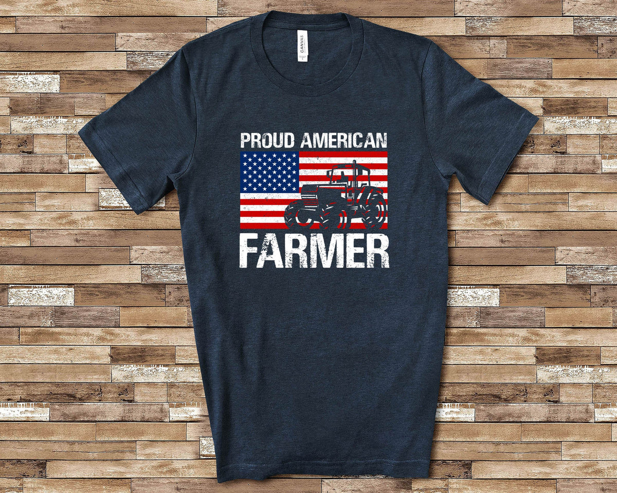Proud American Farmer Shirt Farming Tractor T Shirt Great for Birthday Christmas or Father39s Day Gifts for Dad or Grandfather Graphic Tee – Cozy Vibes · Perfect For Daily Wear