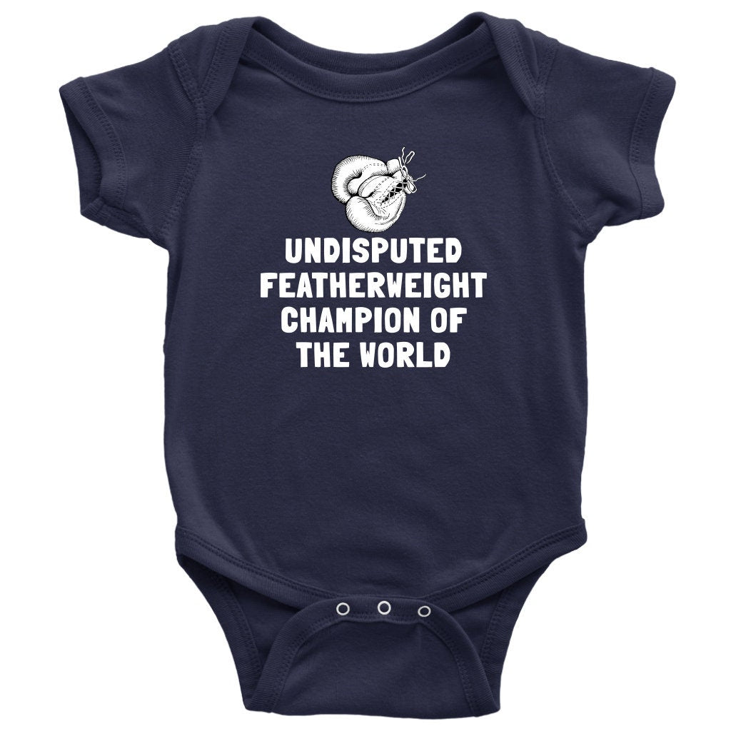 Cute Boxing Baby Bodysuit Boxing Baby Onepiece Boxer Baby Gift Featherweight Champion Baby Shower or First Birthday Gift Graphic Tee – Everyday Comfort · Must-Have Style