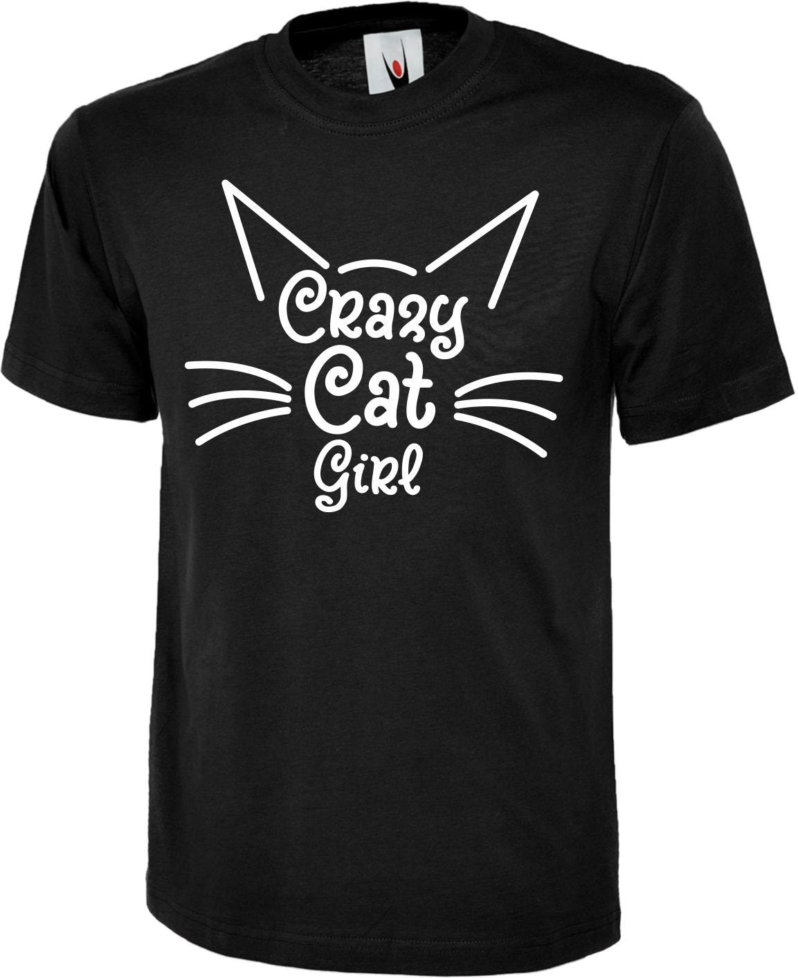 Girls Cat T Shirt Kids Childs Funny Crazy Cat T Shirt Design Girl Gift TShirt Tee Cat Lover Present Graphic Tee – Warm & Stylish · Must-Have Style