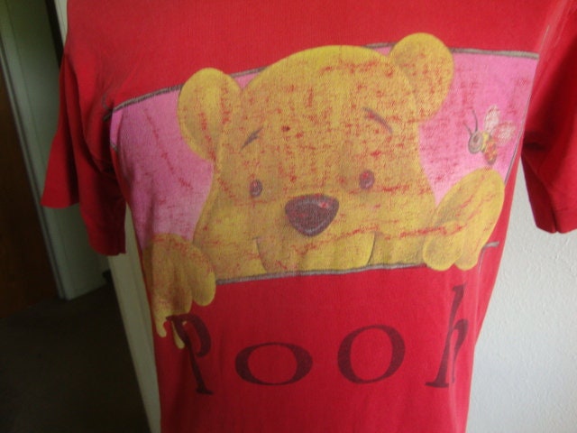 Vintage 9039s Walt Disney Winnie The Pooh Red T Shirt Size M Graphic Tee – Bold Style · Trending Graphic Apparel