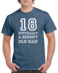 Mens 18th Birthday T Shirt Top Shirt Gift Present Eighteen Offically A Grumpy Old Man 18 Years Old Funny Tee Graphic Tee – Easygoing Wear · High-Quality Print