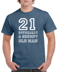 Mens 21st Birthday T Shirt Gift Present Twenty One 21 Years Old Offically A Grumpy Old Man Funny Tee Graphic Tee – Easygoing Wear · Must-Have Style