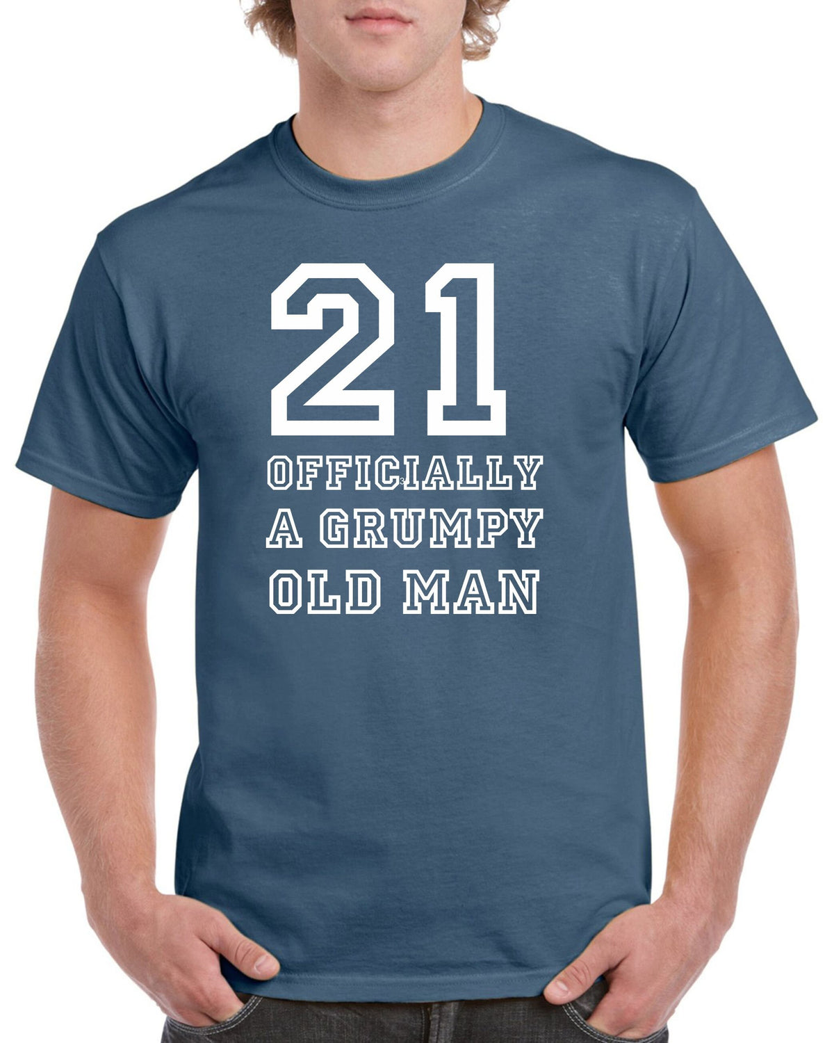 Mens 21st Birthday T Shirt Gift Present Twenty One 21 Years Old Offically A Grumpy Old Man Funny Tee Graphic Tee – Easygoing Wear · Must-Have Style