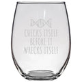 Geneticist Gift Funny Genetics Gift Idea DNA Stemless Wine Glass Biology Science Geek Checks Itself Before It Wrecks Itself Graphic Tee – Warm & Stylish · High-Quality Print