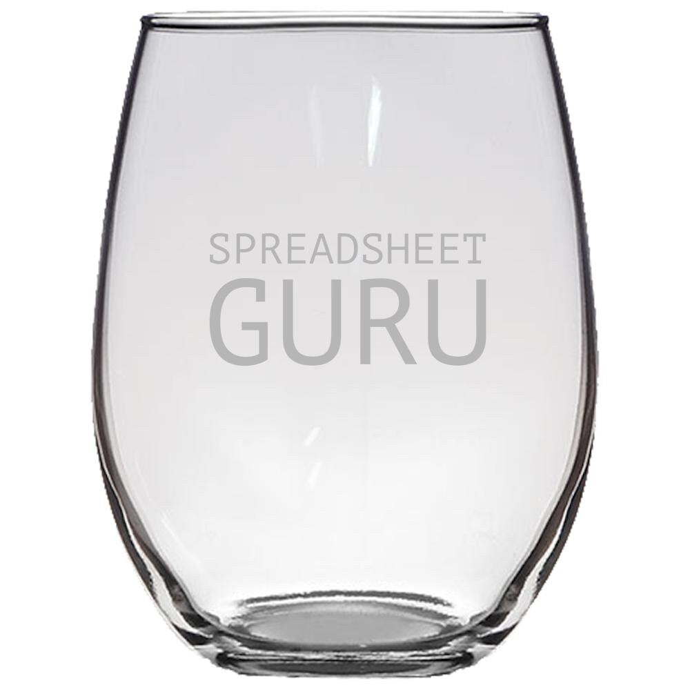 Funny Accountant Stemless Wine Glass Accountant Gift Idea Accounting Present Bookkeeper Gift Idea Spreadsheet Guru Graphic Tee – Everyday Comfort · Great Gift For Fans
