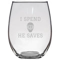 Hockey Mom Gift Goalie Mom Present Hockey Goalie Mother Mother39s Day Mother39s Birthday I Spend He Saves Stemless Wine Glass Graphic Tee – Bold Style · Must-Have Style