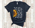 May The Winds Of Heaven Memorial Shirt with Sunflower for Mother After Death of Son Graphic Tee – Bold Style · Top Pick For Any Outfit