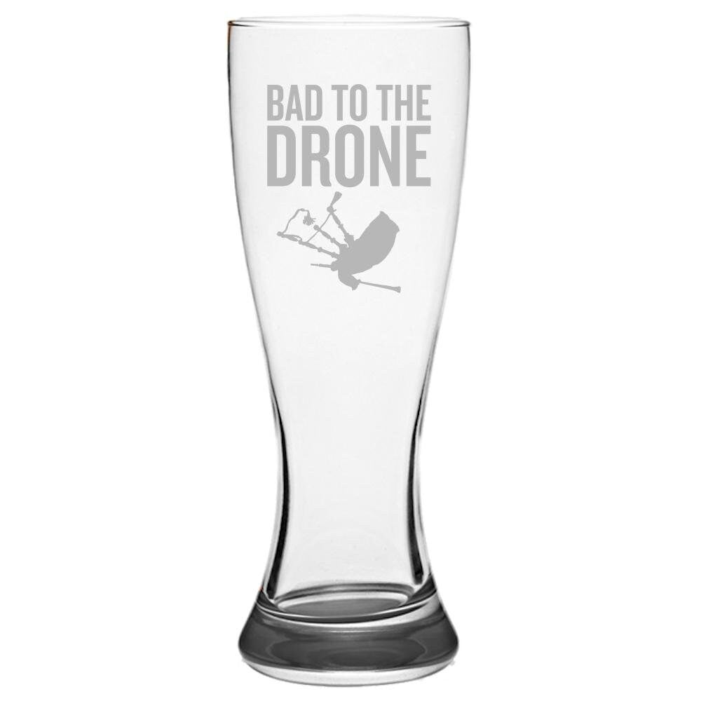 Funny Bagpipes Beer Glass Bagpiper Gift Idea Bagpipes Present Bad To The Drone Pilsner Glass Tote Bag – Easygoing Wear · High-Quality Print