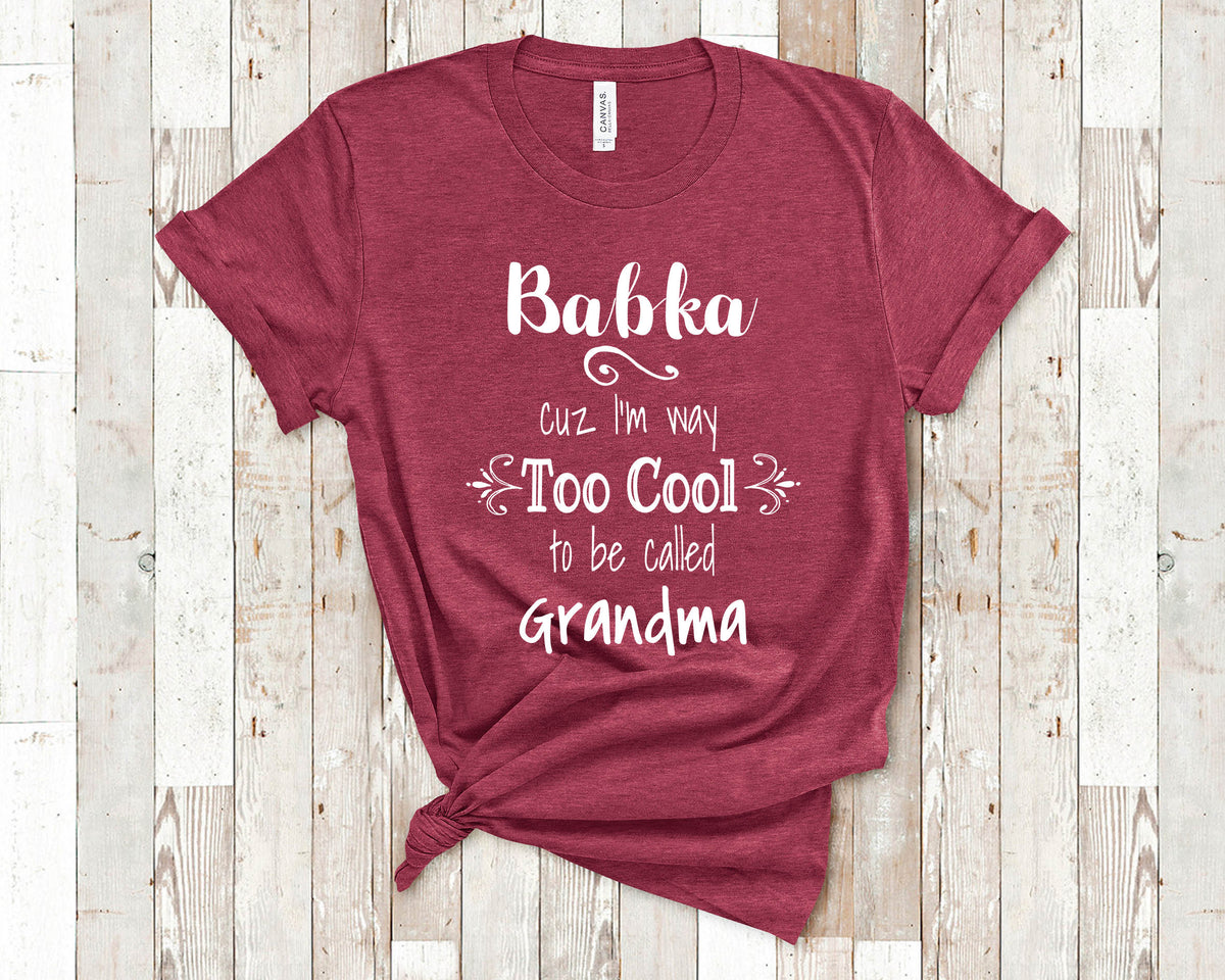 Too Cool Babka Grandma Tshirt Poland Polish Grandmother Gift Idea for Mother39s Day Birthday Christmas or Pregnancy Reveal Announcement Graphic Tee – Easygoing Wear · Trending Graphic Apparel