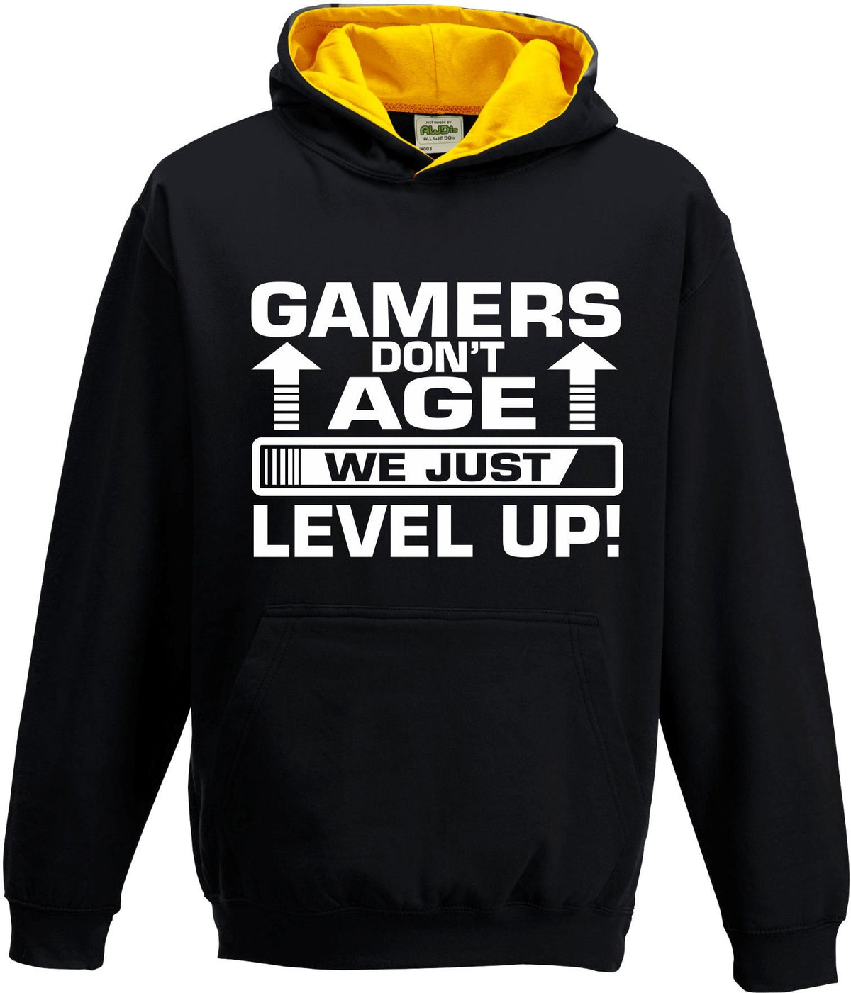 Gaming Hoodie Gamers Dont Age We Level Up Retro Gaming Hooded Sweatshirt for Travel College Festival Gift for Gamers Friends Dad Hoodie – Aesthetic Look · High-Quality Print