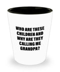 Funny Grandpa Shot Glass Grandfather Gift Idea Father39s Day Gift For Grandpa Who Are These Children Graphic Tee – Feel-Good Design · High-Quality Print