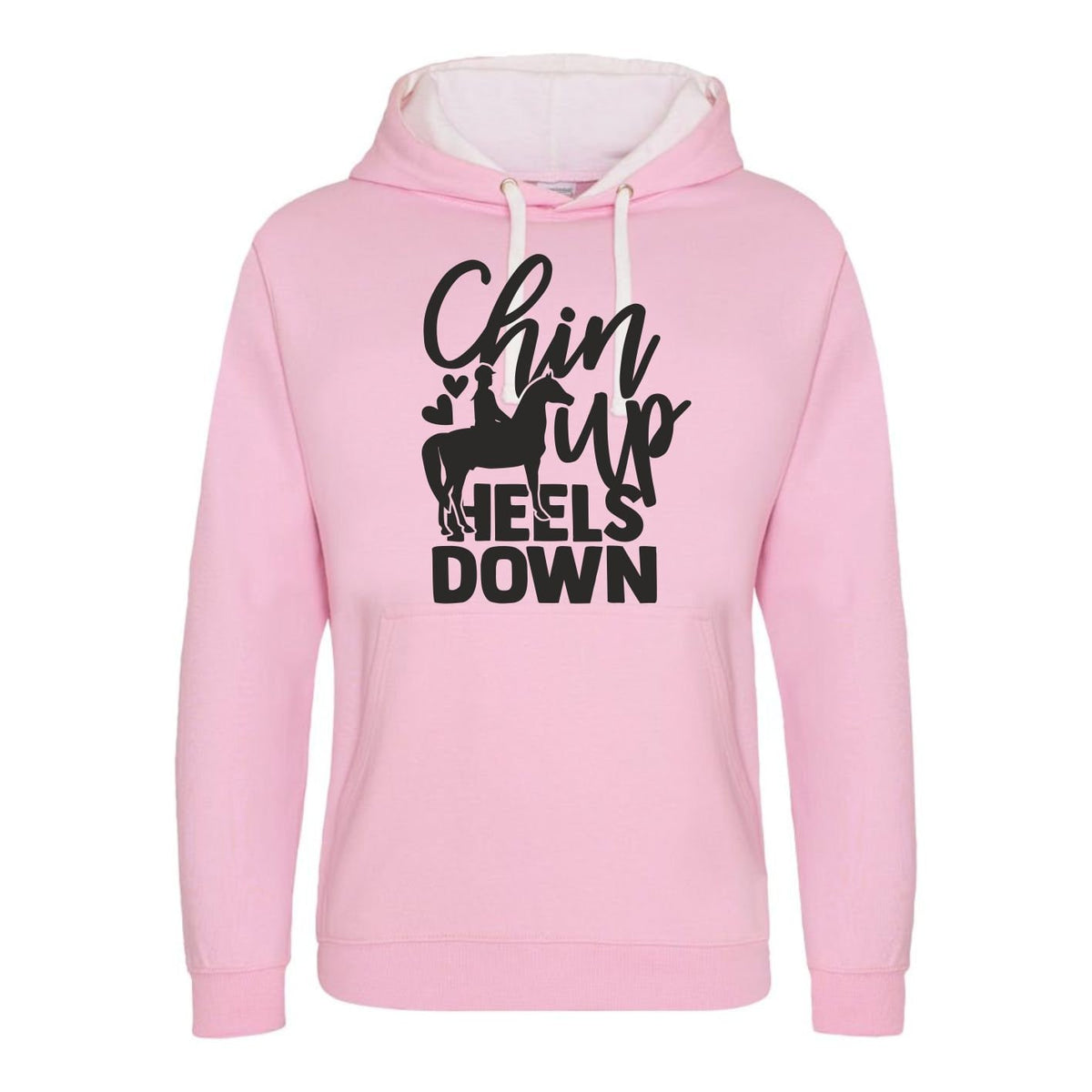 Horse Riding Hoodie Chin Up Heels Down Equestrian Hoody Horse Jumping Hoodie Pony Farm Hoodie – Soft Feel · Great Gift For Fans