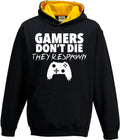 Gaming Hoodie Gamers Dont Die Retro Gaming Hooded Sweatshirt for Travel College Festival Gift for Gamers Friends Dad Hoodie – Aesthetic Look · Trending Graphic Apparel