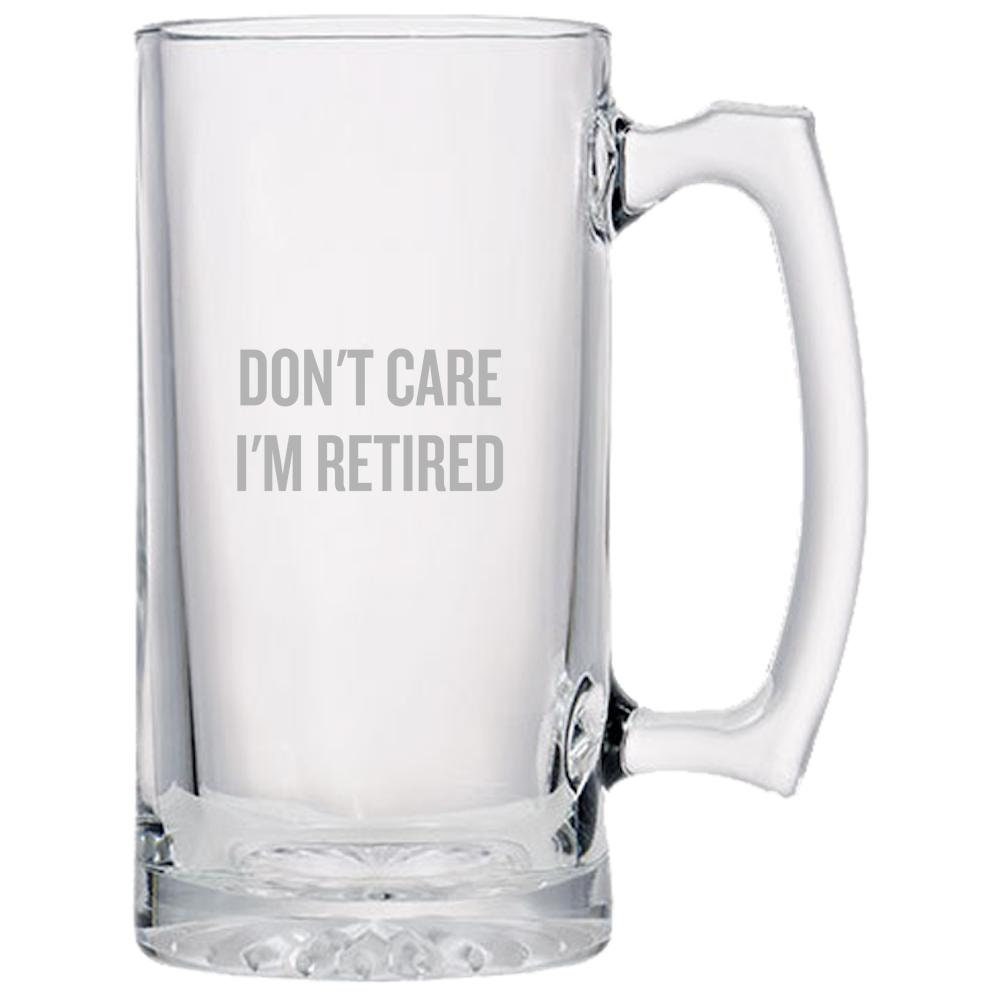 Funny Retirement Beer Glass Retiree Gift Idea Coworker Retirement Gift Retirement Party Don39t Care I39m Retired Beer Mug Graphic Tee – Easygoing Wear · Must-Have Style