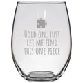 Funny Jigsaw Puzzle Gift Puzzle Lover Gift Idea Let Me Find This One Piece Stemless Wine Glass Graphic Tee – Cozy Vibes · Perfect For Daily Wear