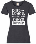 Mothers Day Gifts Gift For Mum Dirt Toys Lots Of Noise Boy Mom Ladyfit Heather TShirt Gifts For Mum Gifts For Mam Mothers Day Gift Graphic Tee – Feel-Good Design · Trending Graphic Apparel