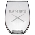 Gift For Flutist Flute Stemless Wine Glass Fear The Flutes Band Player Gift Marching Band Graphic Tee – Bold Style · Trending Graphic Apparel