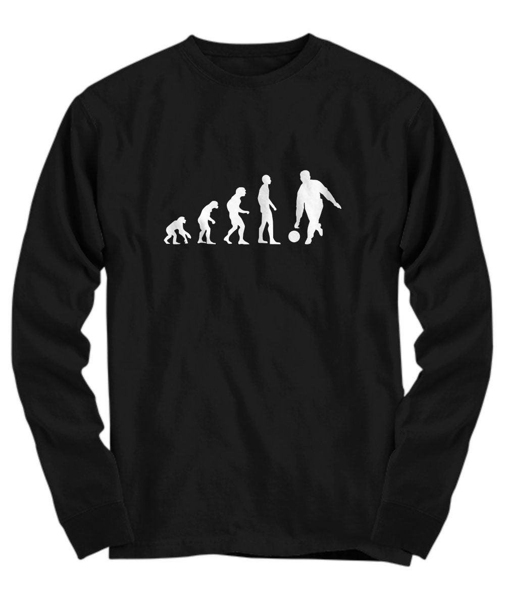 Funny Bowling Gift Bowling Shirt Bowler Present Bowling Birthday Gift Bowling Evolution Long Sleeve Tee Graphic Tee – Aesthetic Look · Perfect For Daily Wear