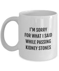 Kidney Stone Mug Get Well Gift Funny Kidney Present I39m Sorry For What I Said While Passing Kidney Stones Graphic Tee – Cozy Vibes · Must-Have Style