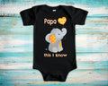 Papa Loves Me Cute Grandpa Name Elephant Baby Bodysuit Unique Grandfather Gift for Granddaughter or Grandson or Pregnancy Announcement Graphic Tee – Everyday Comfort · Trending Graphic Apparel
