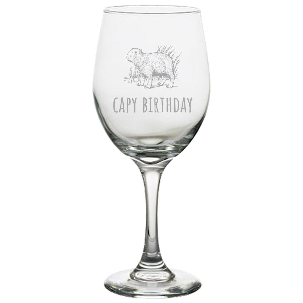 Cute Capybara Wine Glass Capybara Birthday Gift Capy Birthday Cute Animal Pun Gift Graphic Tee – Aesthetic Look · High-Quality Print