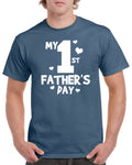 Fathers Day Gifts Birthday Gift For Dads My First 1st Fathers Day Birthday T Shirt For Dad Fathers Day TShirt Tee Present Graphic Tee – Soft Feel · High-Quality Print