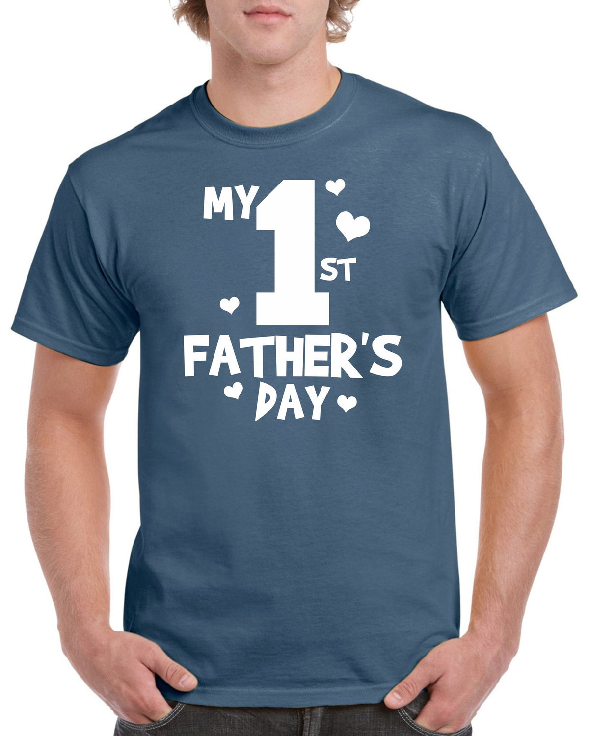 Fathers Day Gifts Birthday Gift For Dads My First 1st Fathers Day Birthday T Shirt For Dad Fathers Day TShirt Tee Present Graphic Tee – Soft Feel · High-Quality Print