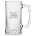 Funny Dentist Gift Tooth Doctor Beer Mug Orthodontist Funny Gift Silently Judging Your Teeth Graphic Tee – Warm & Stylish · High-Quality Print