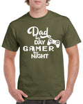 Fathers Day TShirts Birthday Cotton TShirt Gift for Dad Gamer By Night Gifts Presents Father Graphic Tee – Aesthetic Look · Great Gift For Fans