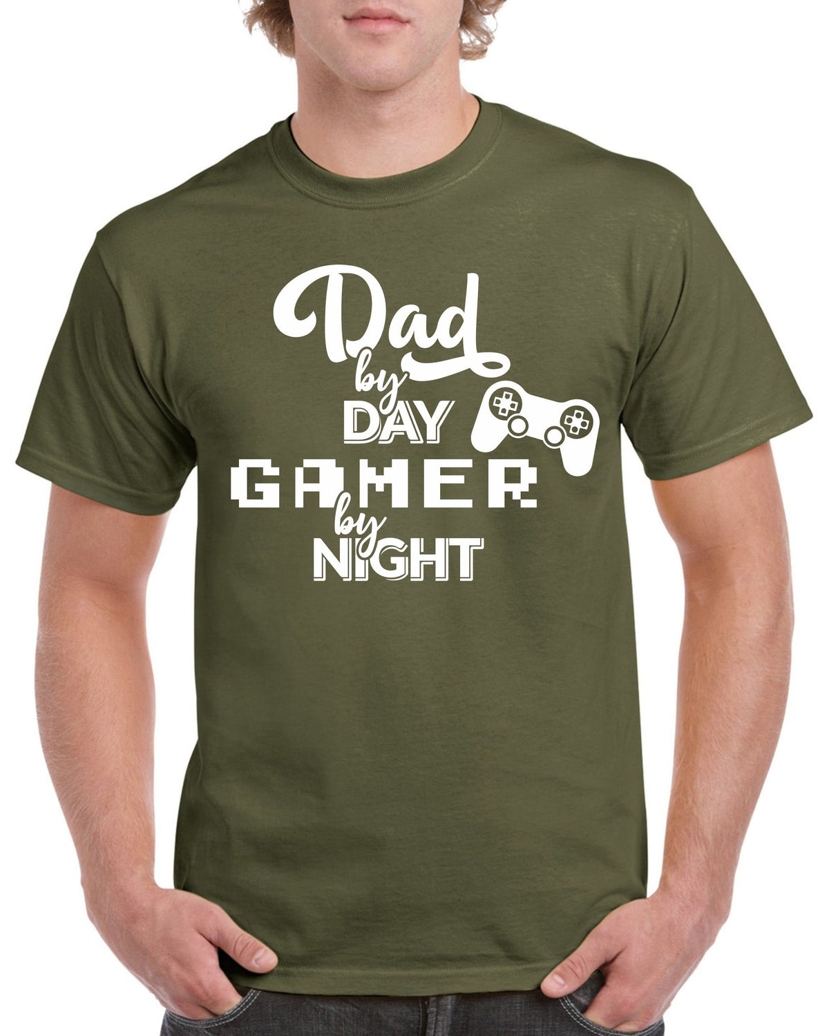 Fathers Day TShirts Birthday Cotton TShirt Gift for Dad Gamer By Night Gifts Presents Father Graphic Tee – Aesthetic Look · Great Gift For Fans