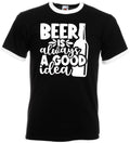 Birthday Gifts For Dad Men Birthday Gift For Dad Beer Is Always A Good Idea Dad Birthday Ringer T Shirt Fathers Day Present Graphic Tee – Everyday Comfort · Trending Graphic Apparel