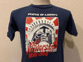 Vintage 80s Statue Of Liberty 100th Anniversary 1986 New York Blue T Shirt M Graphic Tee – Bold Style · High-Quality Print