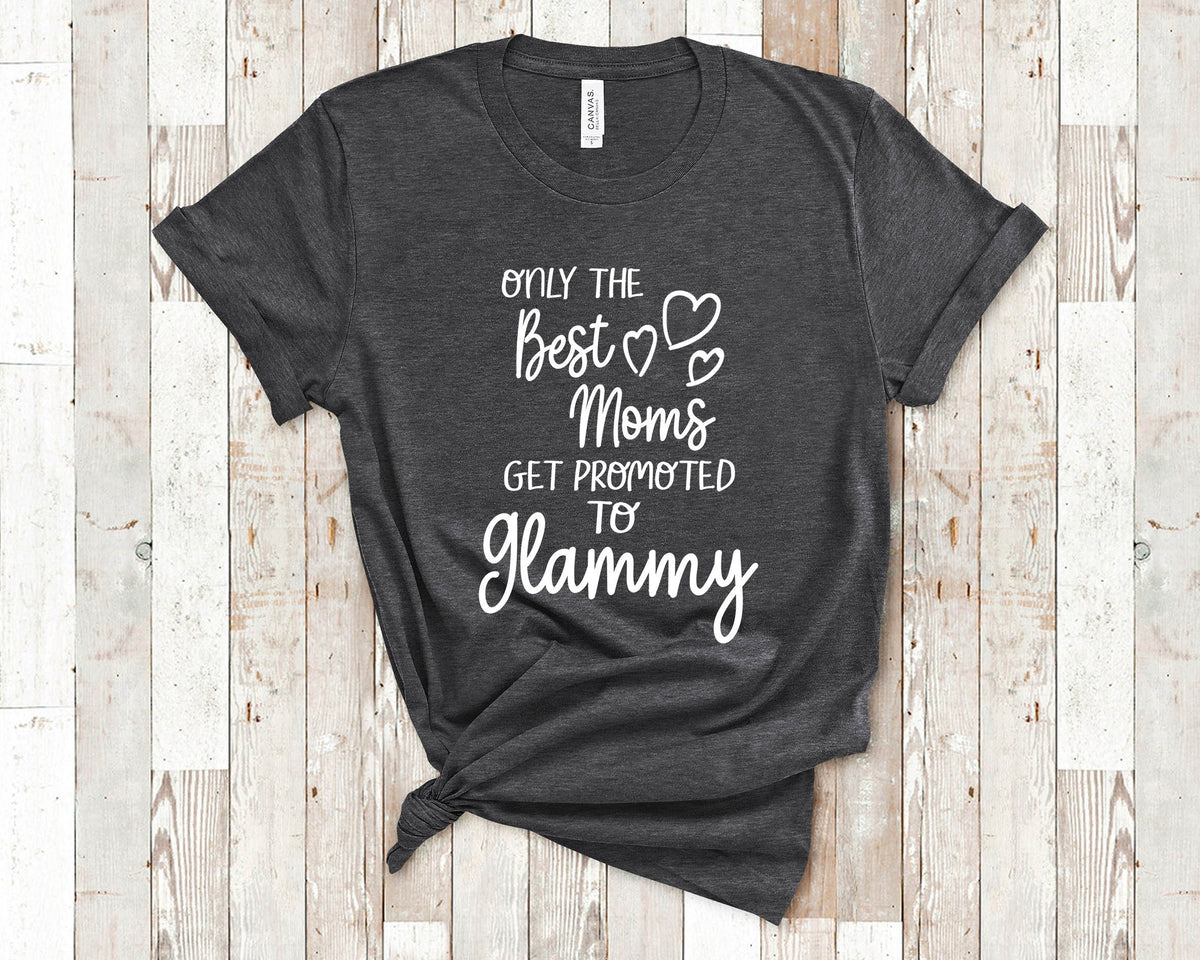 The Best Moms Get Promoted To Glammy for Special Grandma Birthday Mother39s Day Christmas Gift for Grandmother Graphic Tee – Feel-Good Design · Top Pick For Any Outfit