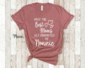 The Best Moms Get Promoted To Nonnie for Italy Italian Grandma Birthday Mother39s Day Christmas Gift for Grandmother Graphic Tee – Warm & Stylish · Great Gift For Fans