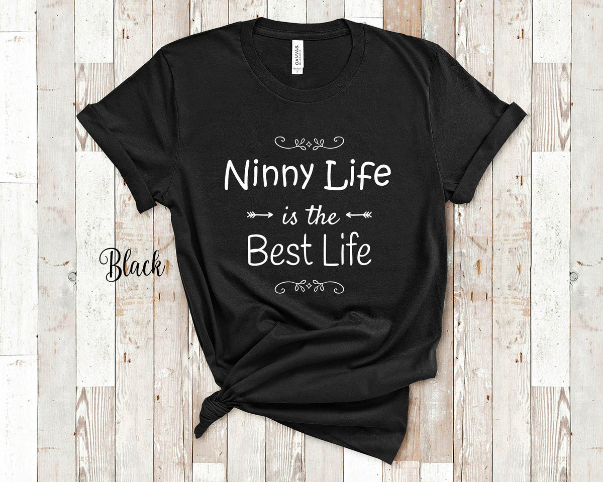 Ninny Life Is The Best Grandma Tshirt Special Grandmother Gift Idea for Mother39s Day Birthday Christmas or Pregnancy Reveal Announcement Graphic Tee – Aesthetic Look · Great Gift For Fans